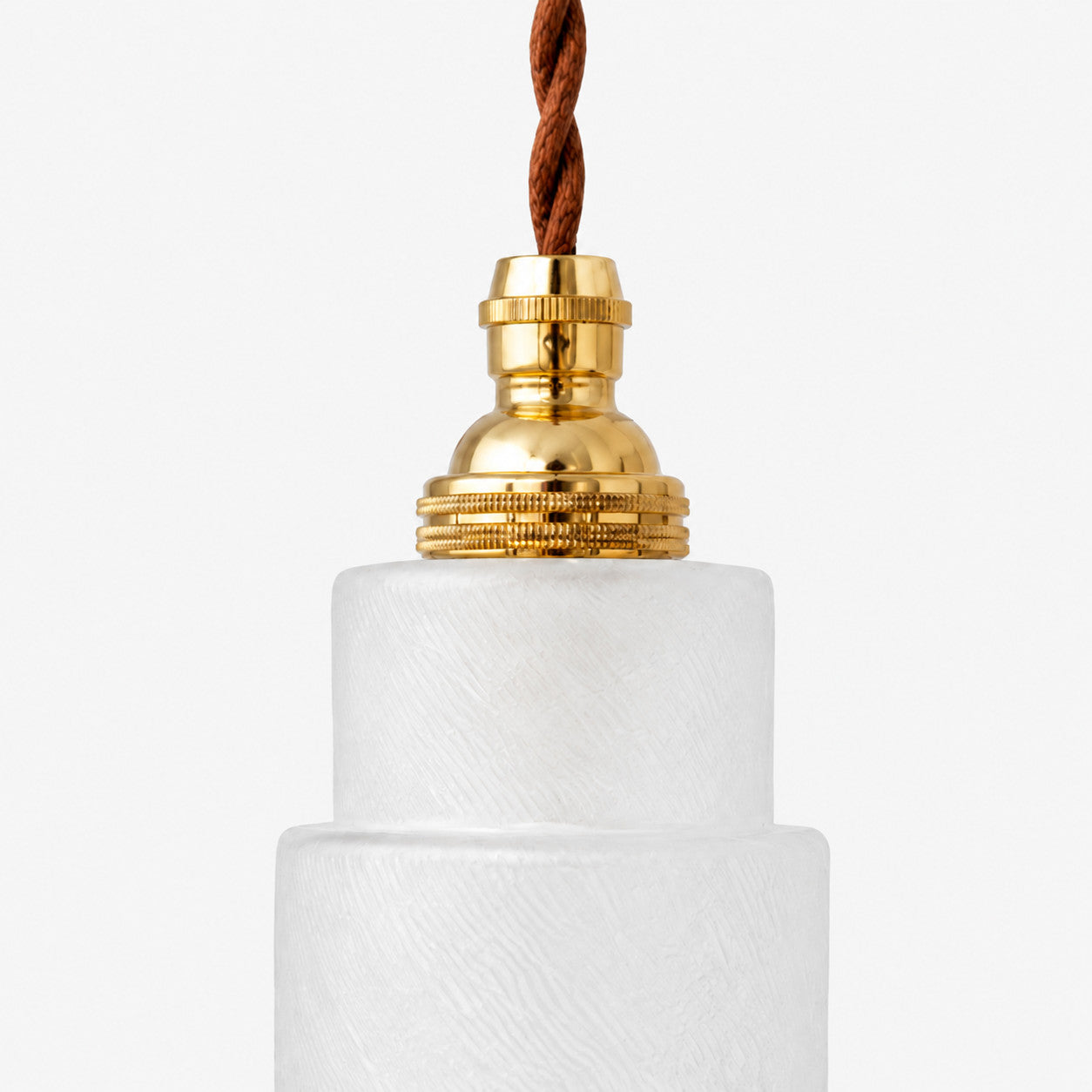 Suspension vintage japonaise en verre dépoli | Esilora