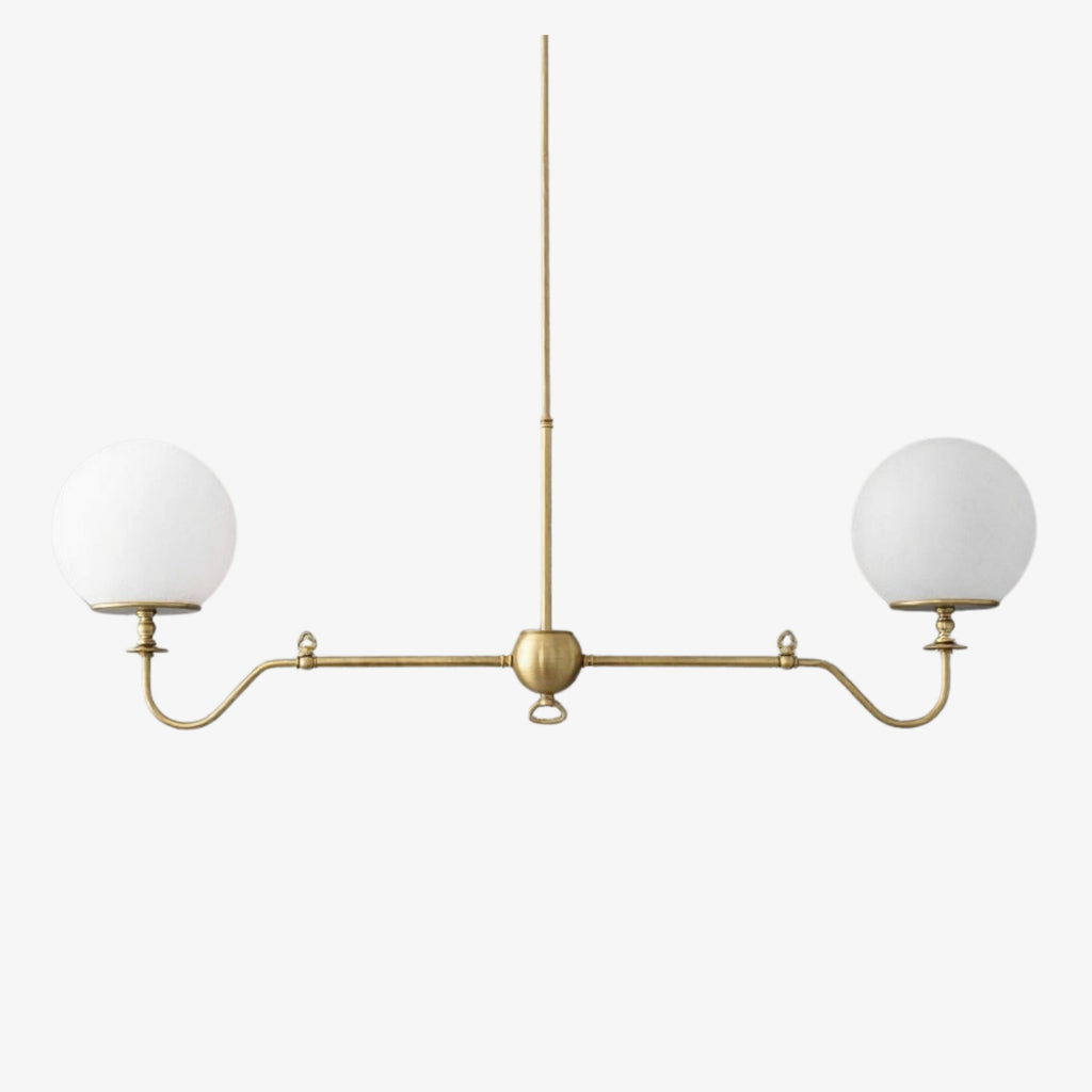 Lampadario Glorica in vetro con bracci curvi e globi – Lampada moderna per camera da letto | Esilora