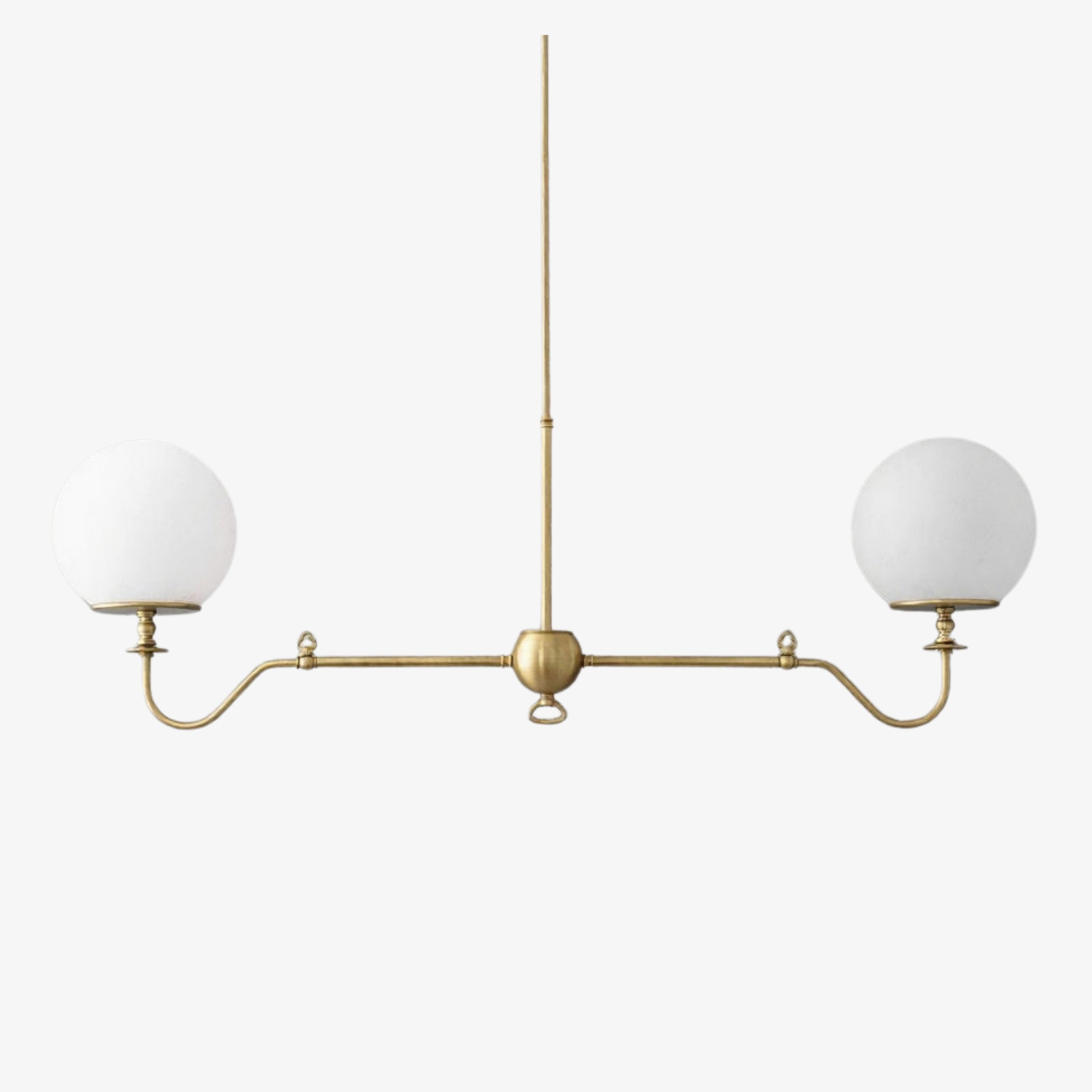 Lampadario Glorica in vetro con bracci curvi e globi – Lampada moderna per camera da letto | Esilora