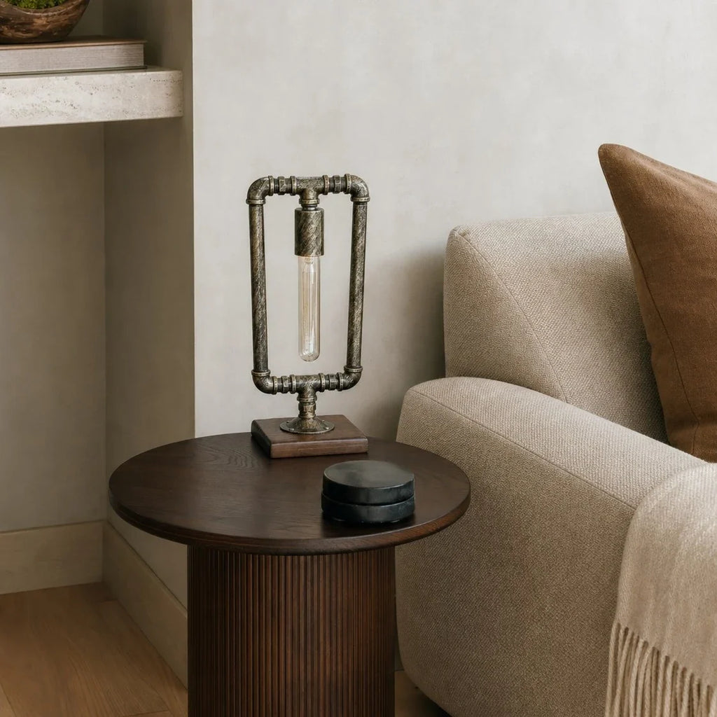Retro Industrial Pipe Table Lamp | Esilora
