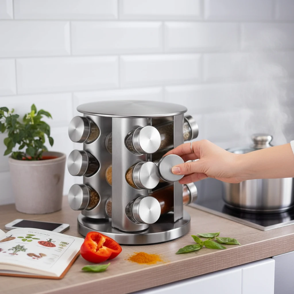 Spice Organizer – Quickly Keep Your Favorite Spices Fresh and Accessible! - Esilora
