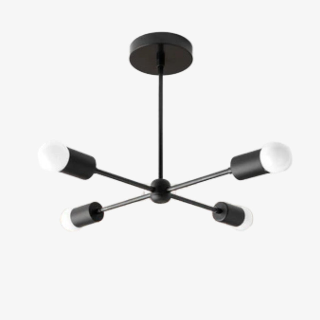Mobilux Line Mid-Century Gold Sputnik Kronleuchter – Halbeinbau geometrische Messingleuchte | Esilora
