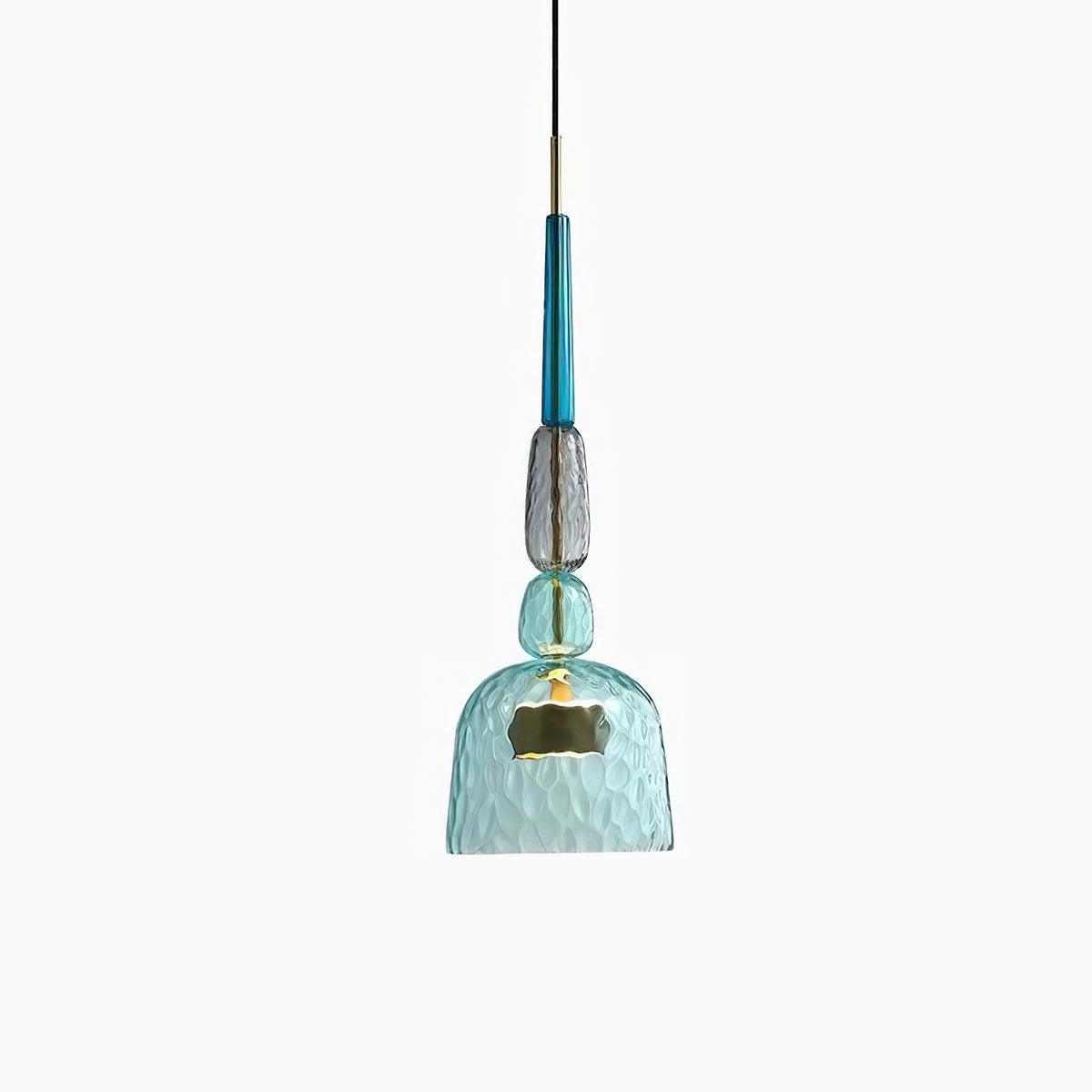Hand Blown Glass Pendant Lamp - Colorful Candy Iron Mixed Color Indoor | Esilora