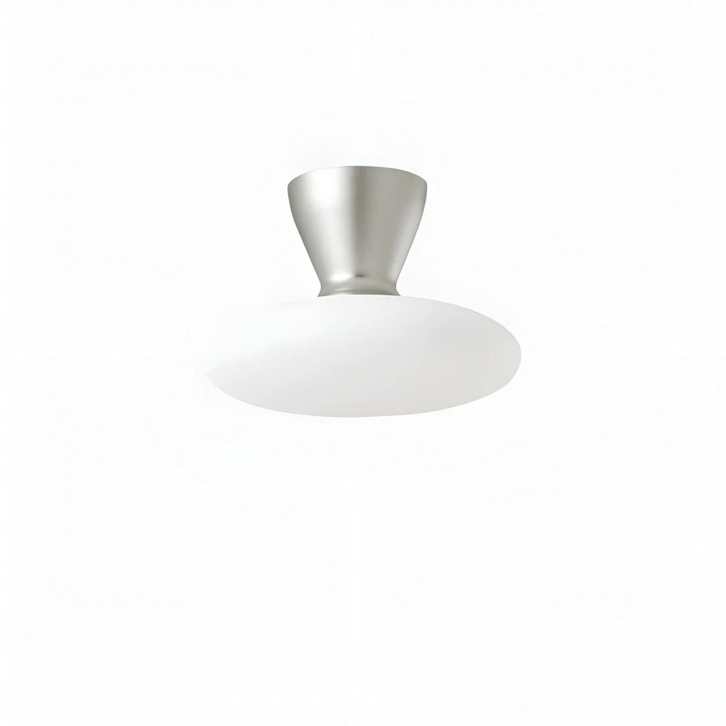 Konos White Glass Flush Mount Ceiling Light | Esilora