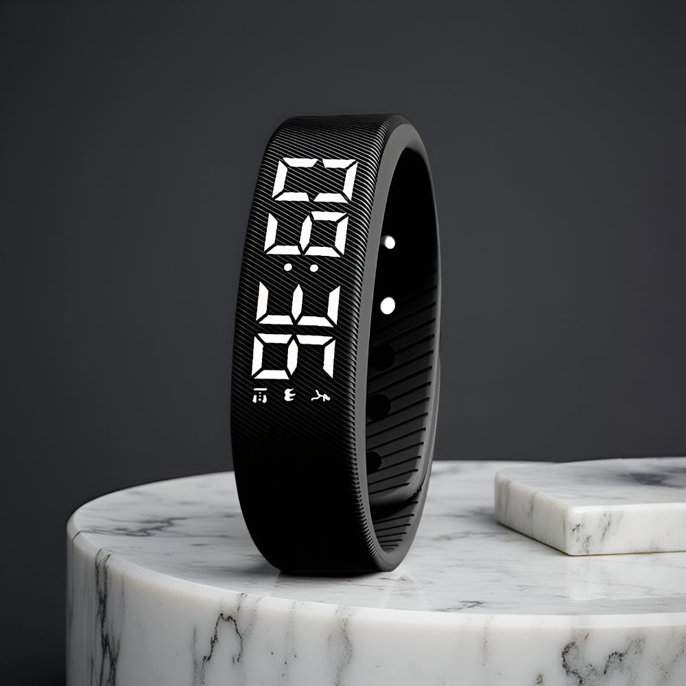 Reloj deportivo digital resistente al agua - pantalla LED, correa ligera de silicona, para mujeres y hombres