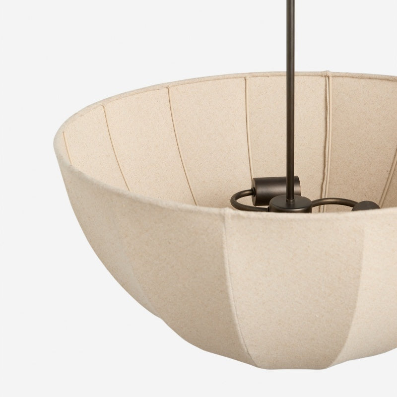 Lumarys Sculptural Fabric-Wrapped Pendant Light Organic Botanical Style for Living Room | Esilora
