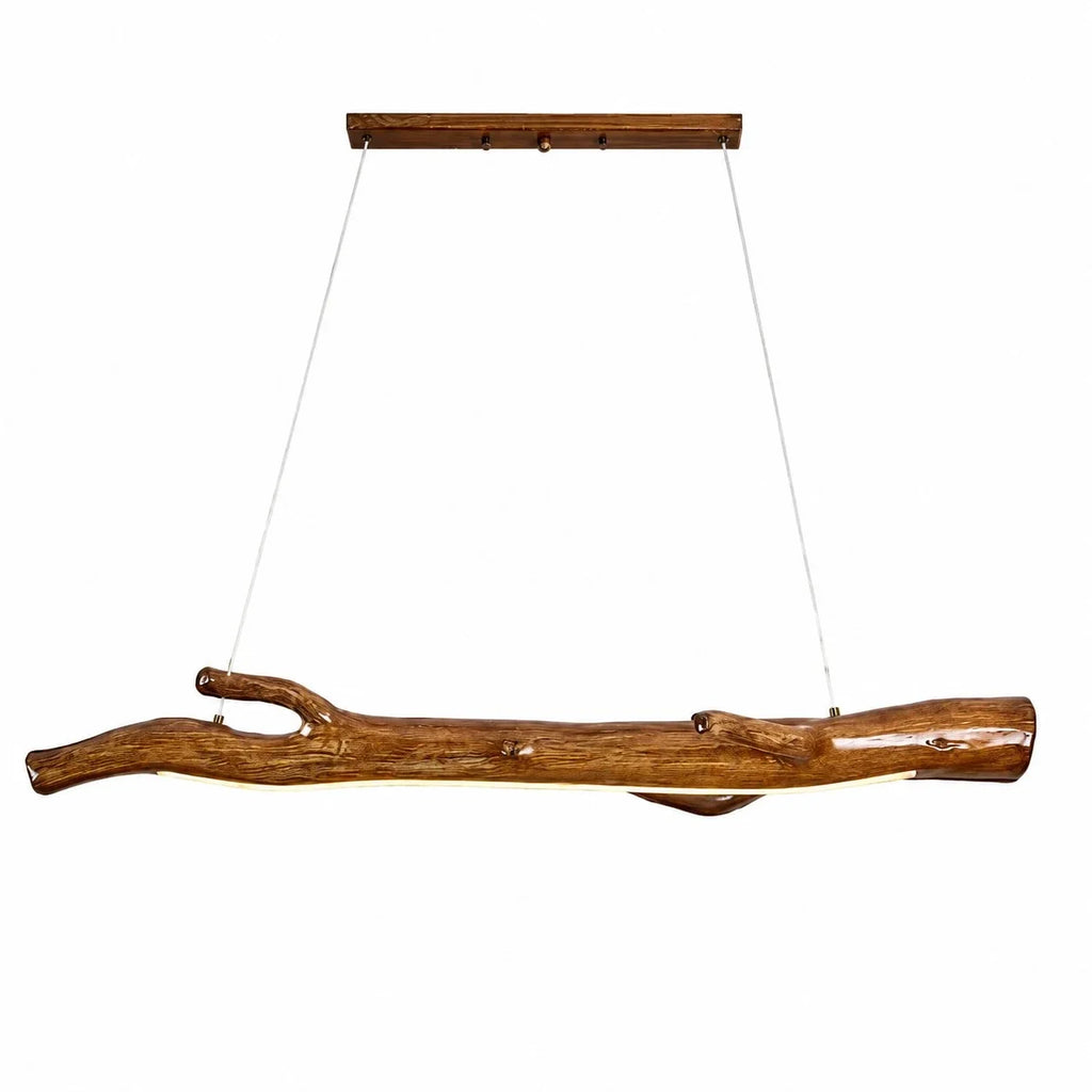 Wabi-Sabi Natural Wood Linear Pendant Light for Dining Rooms and Tea Spaces | Esilora