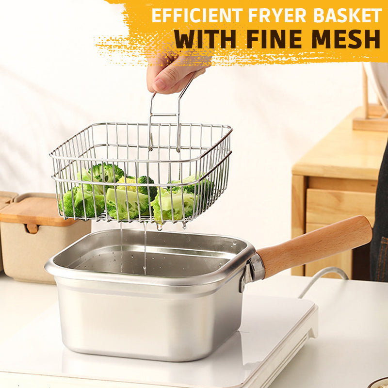 Stainless Steel Deep Fryer – Enjoy Crispy, Healthy Meals Anywhere Effortlessly! - Esilora