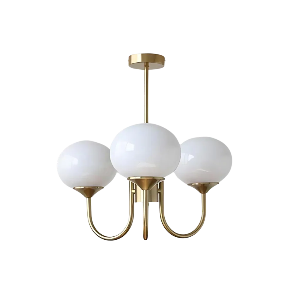Javina Glass Cluster Chandelier - Iron Rounded Globe Modern Fixture for Dining Room and Living Rooms | Esilora