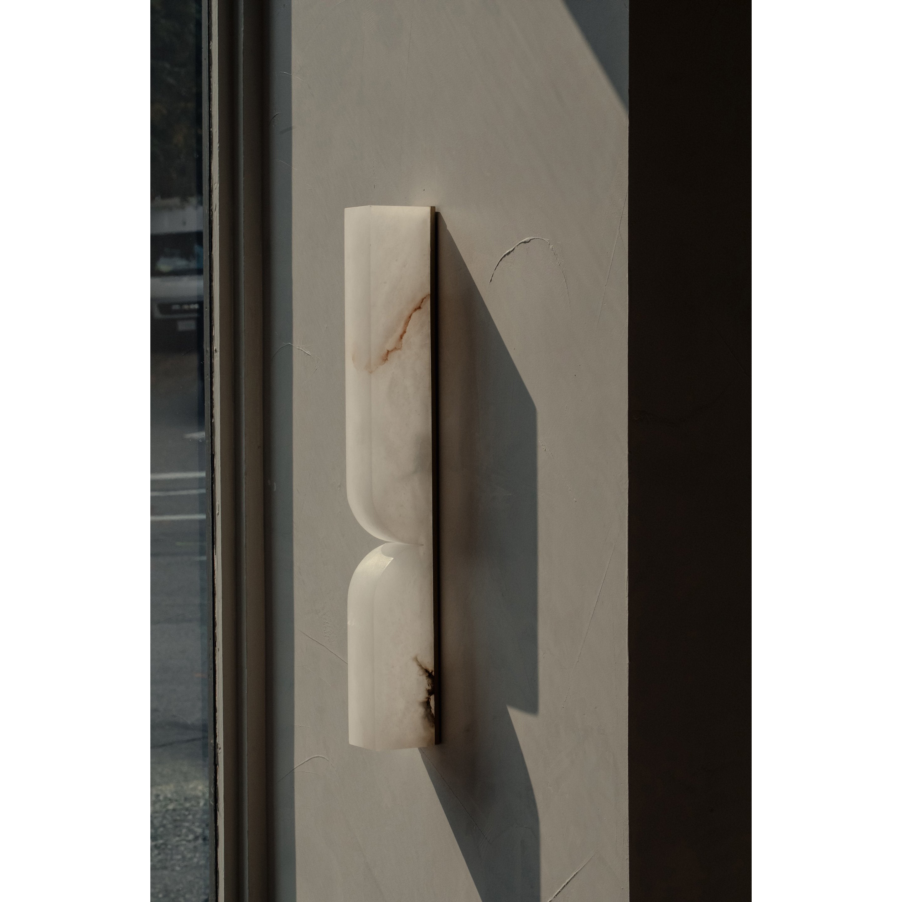 Moderne rechteckige Alabaster-Wandleuchte – Minimalistische Leuchte für Schlafzimmer Flur Wohnzimmer | Esilora