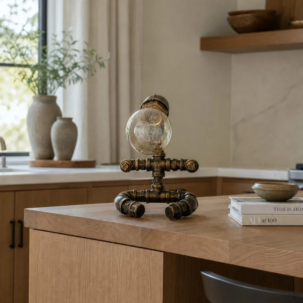 Retro Industrial Pipe Table Lamp | Esilora