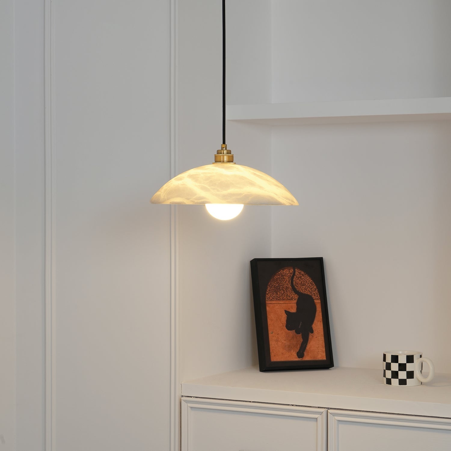 Alabaster Dome Pendant Light | Esilora
