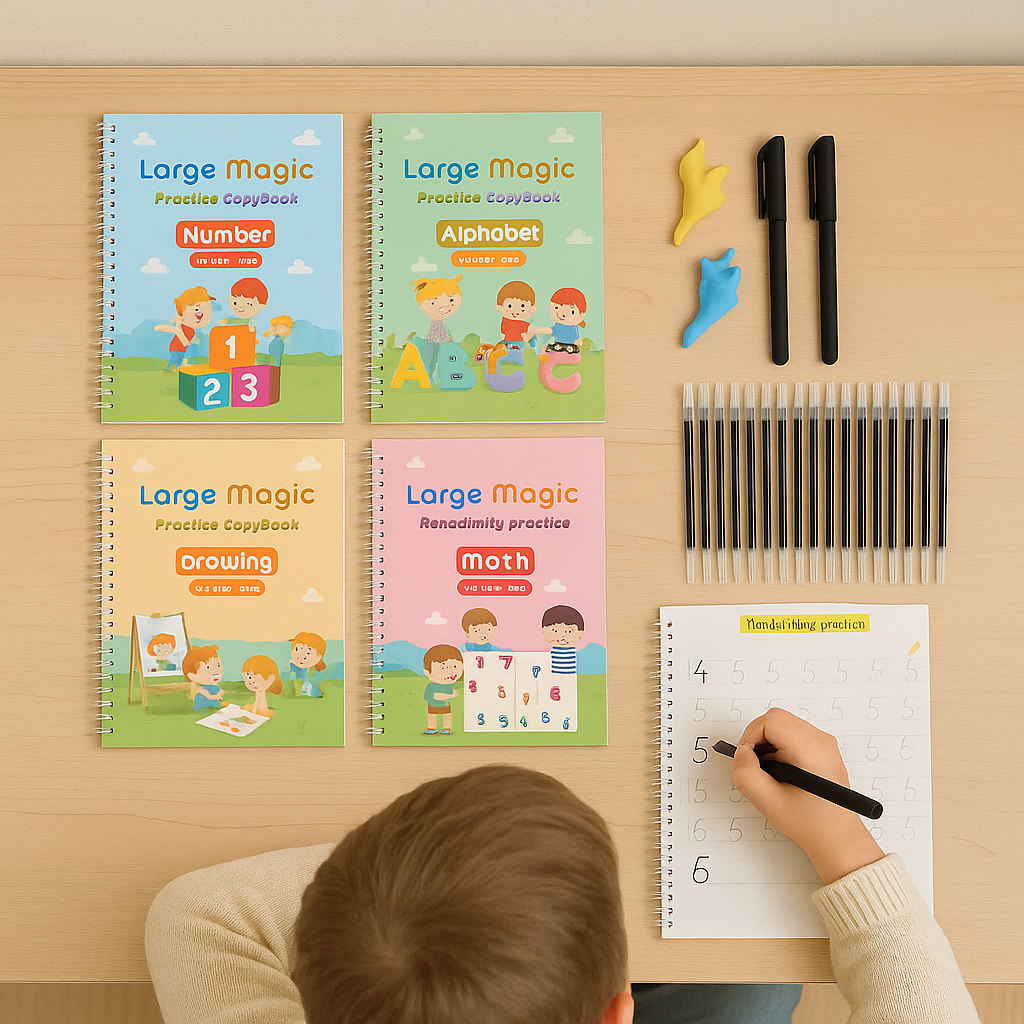 Kids Handwriting Practice Book — Calligraphy Workbook, 13x19cm