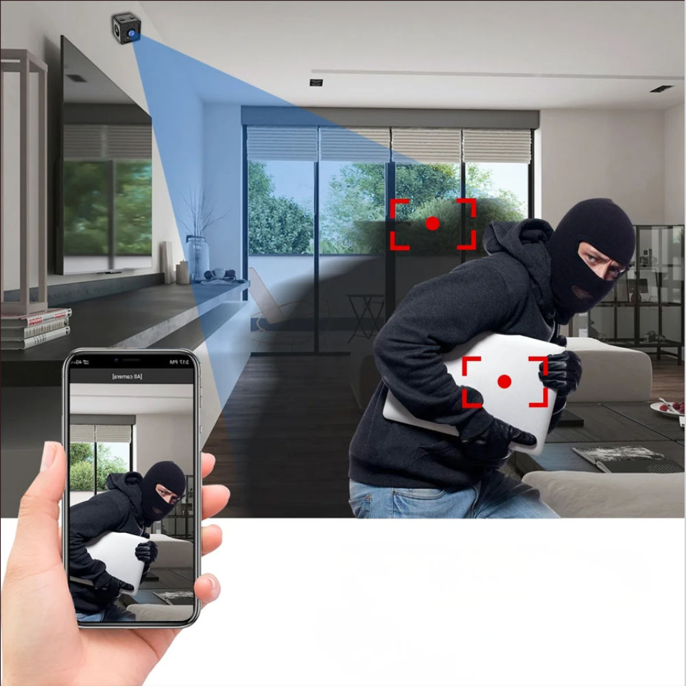 ミニWi-Fi監視カメラ - フルHD動画、動体検知、暗視機能