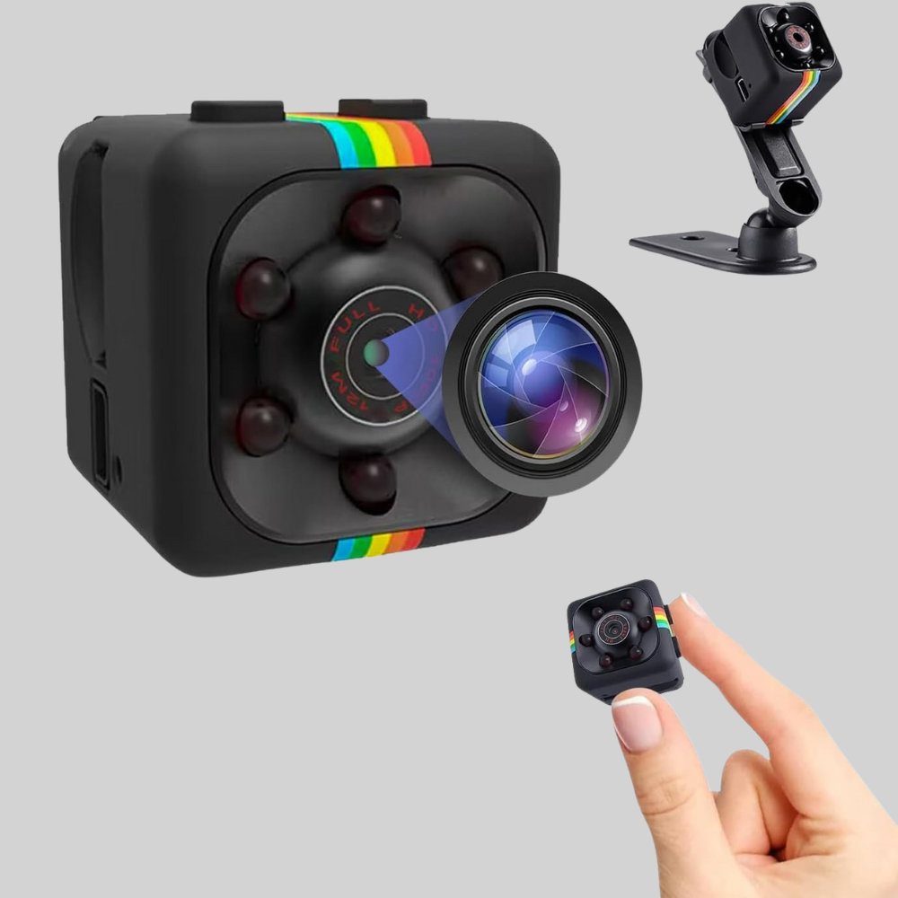 Mini cámara Wi-Fi — Full HD, visión nocturna, detección de movimiento