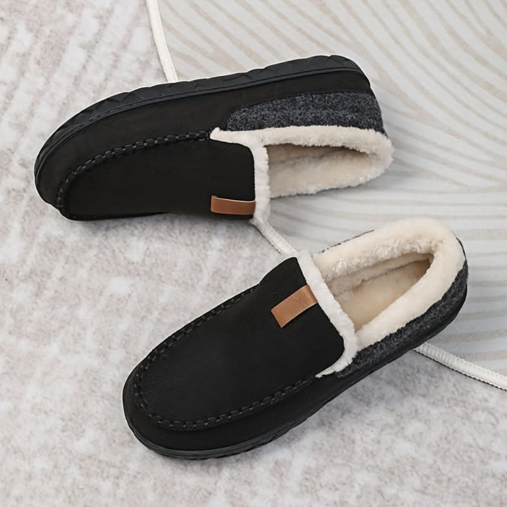 Papuci tip loafer clasici pentru bărbați — Confort interior cald și moale