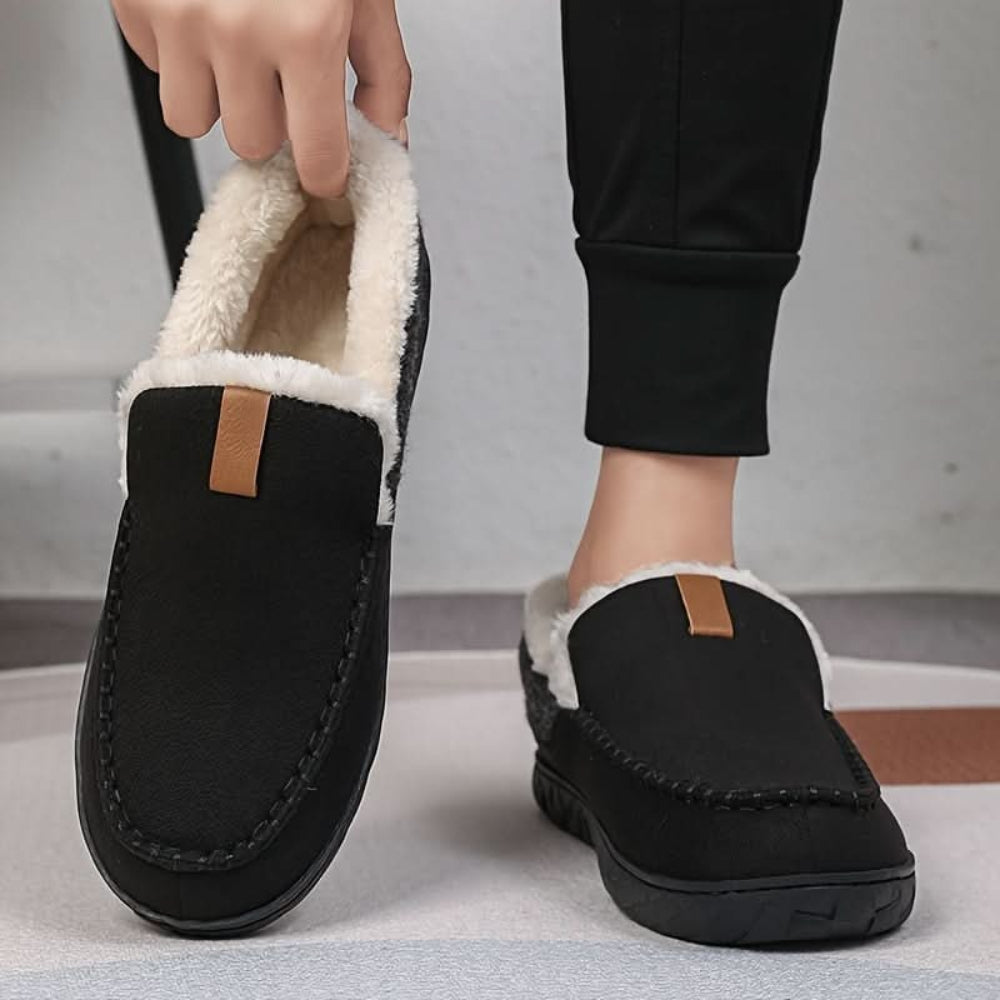 Papuci tip loafer clasici pentru bărbați — Confort interior cald și moale
