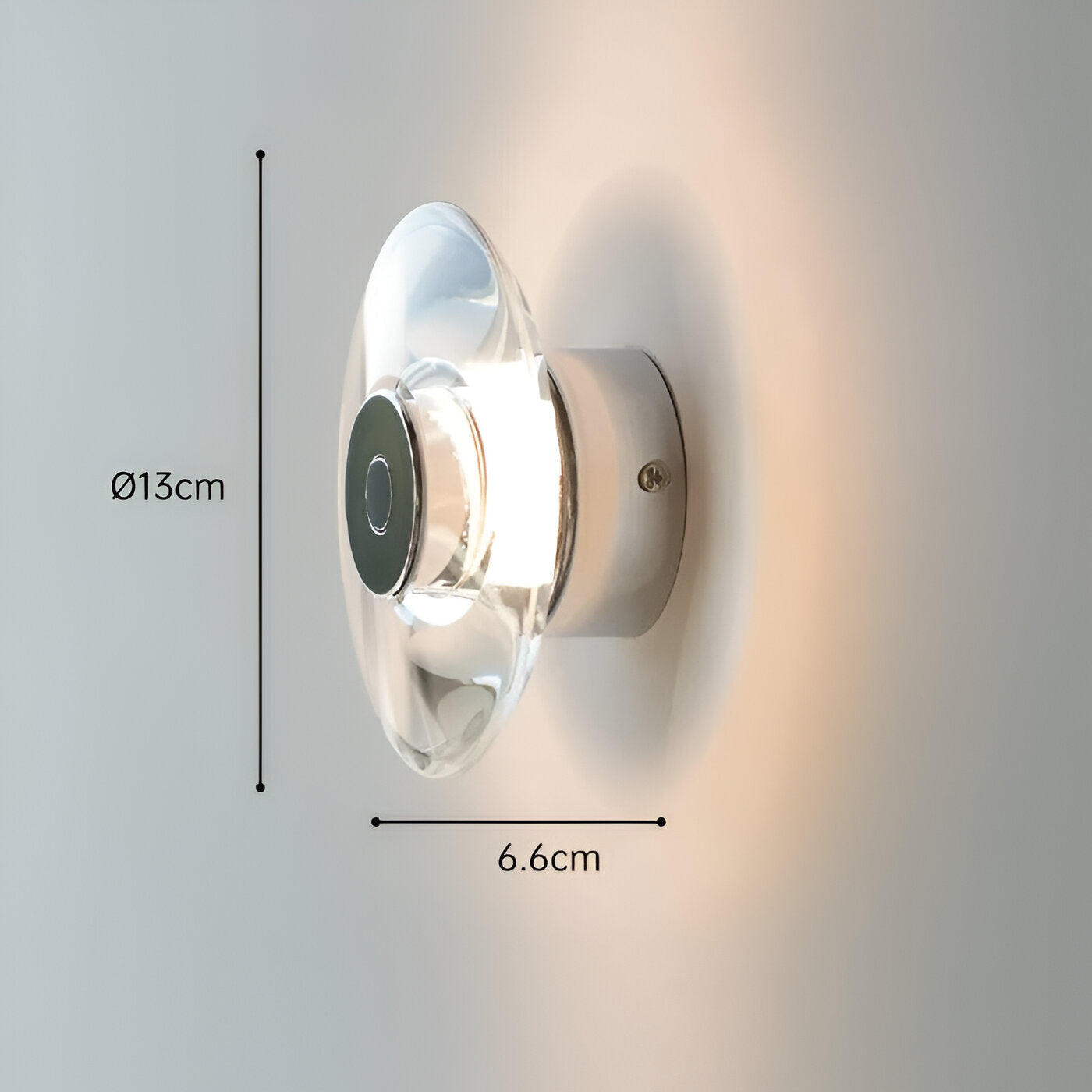 Italian Crystal Minimalist Clementine Wall Light | Esilora