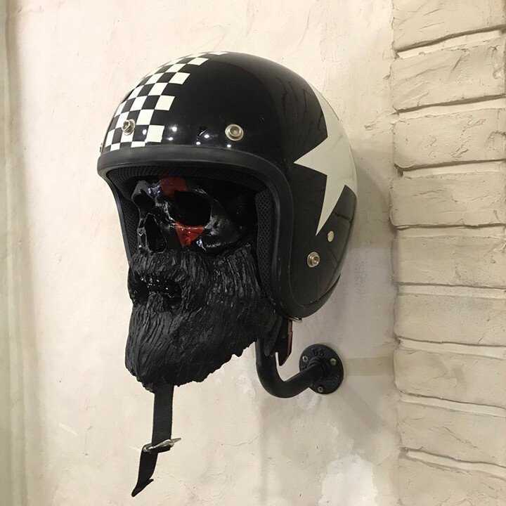 Nástěnný držák na helmu SkullGuard – upoutejte pozornost odvážným, skálopevným stylem – Esilora