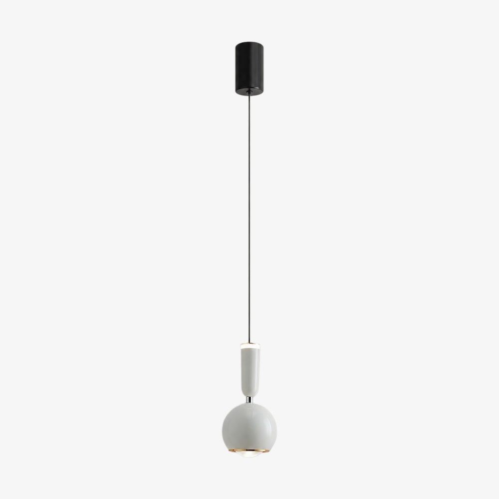 Suspension moderne Ivoran - Lampe suspendue fine, réglable, en métal et acrylique pour chambre et couloir | Esilora