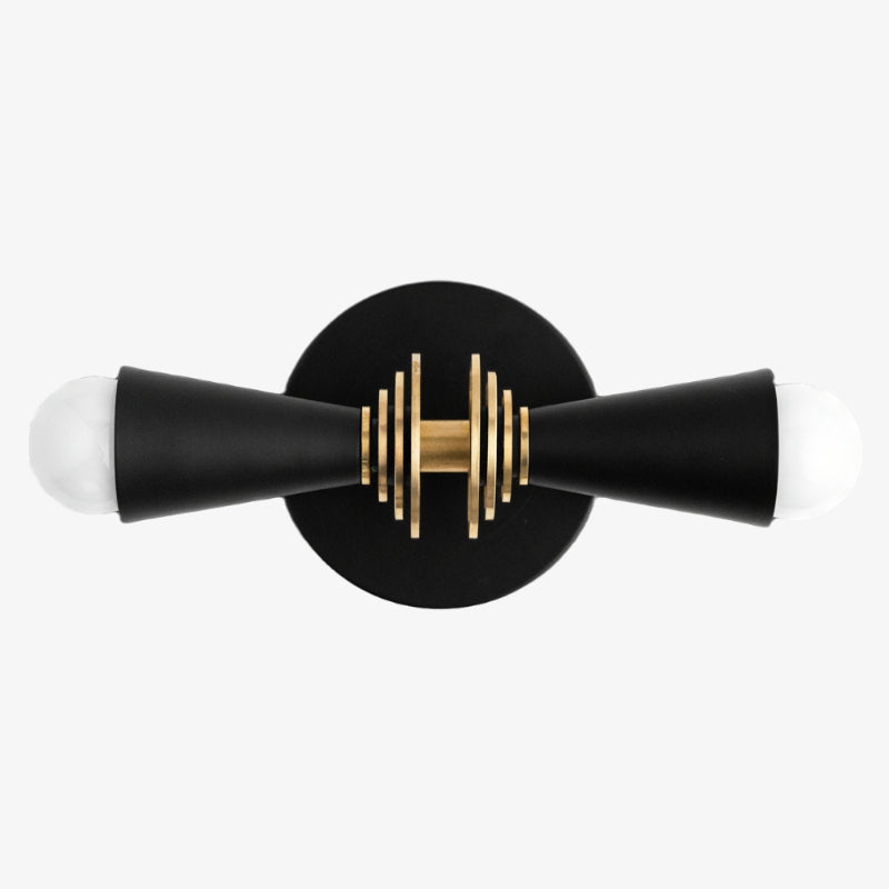 Pyralis Cone Art Deco Wall Sconce – Modern Metal Vanity Light, Vertical or Horizontal Mount | Esilora