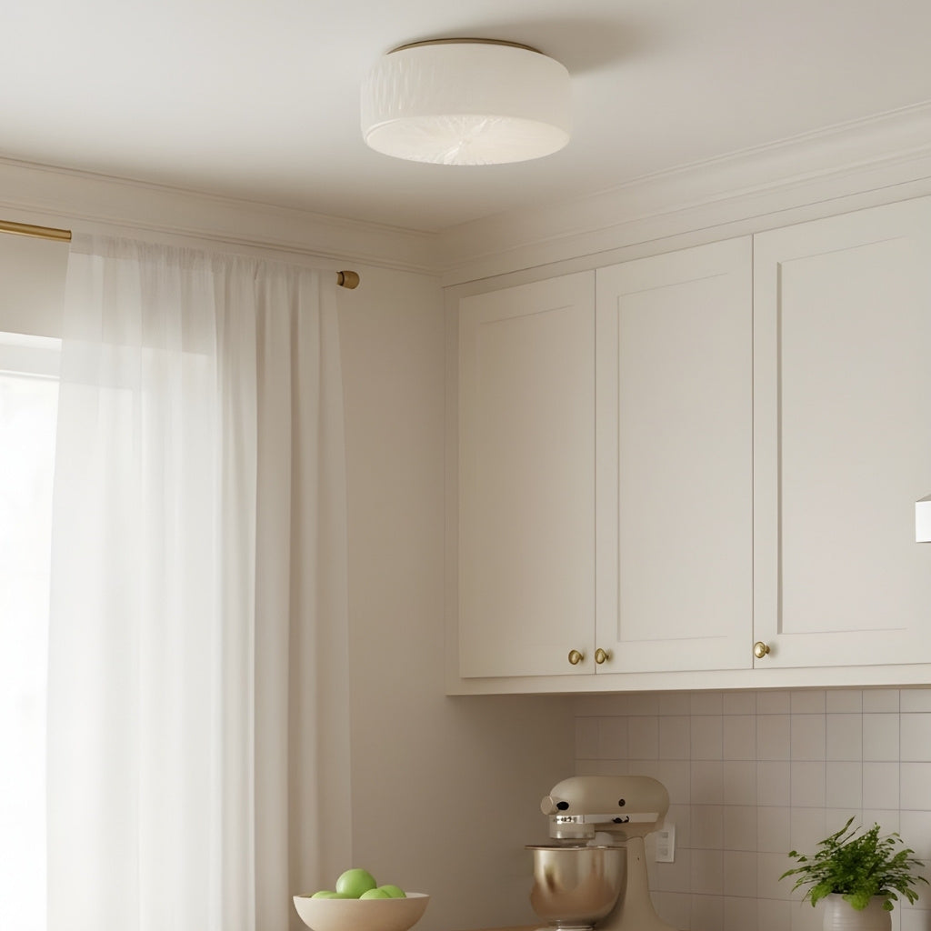 Mistaro Minimal Glass Ceiling Lamp - Flush Mount Design for Living Room and Bedroom | Esilora