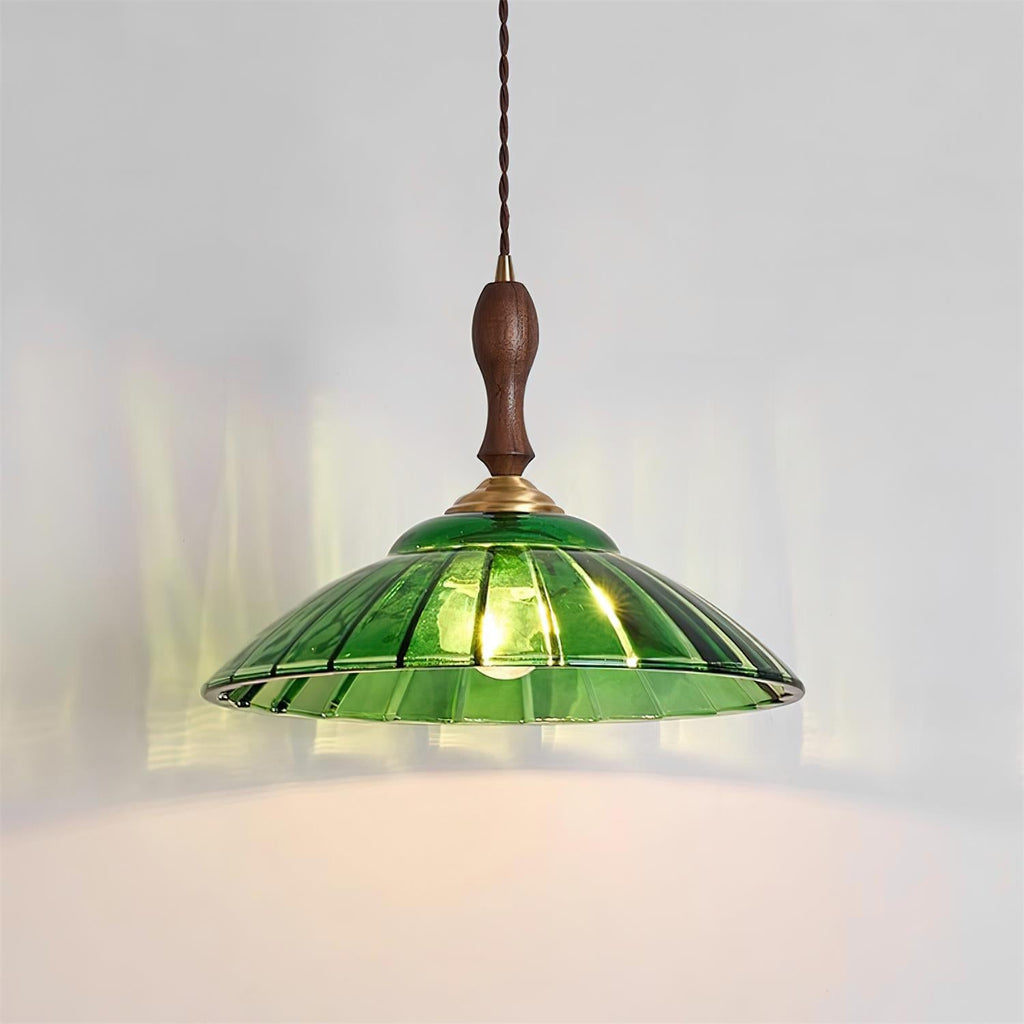 Zelená závěsná lampa Nolyn | Esilora