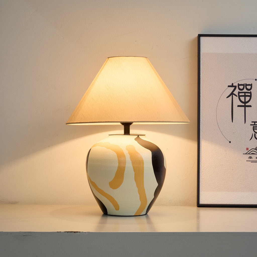 Abstract Pattern Ceramic Table Lamp | Esilora