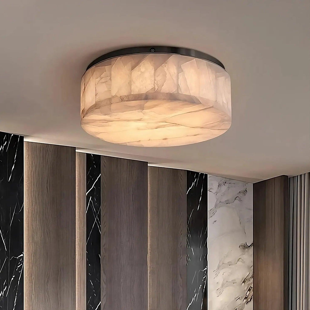 Rivage Alabaster Minimalist Ceiling Light | Esilora
