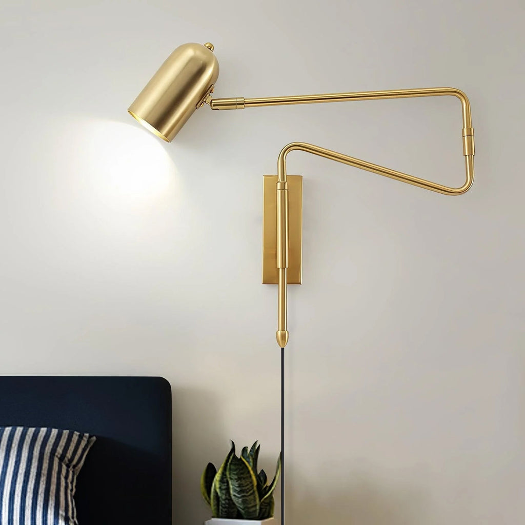 Adjustable Arm Plug In Wall Lamp | Esilora