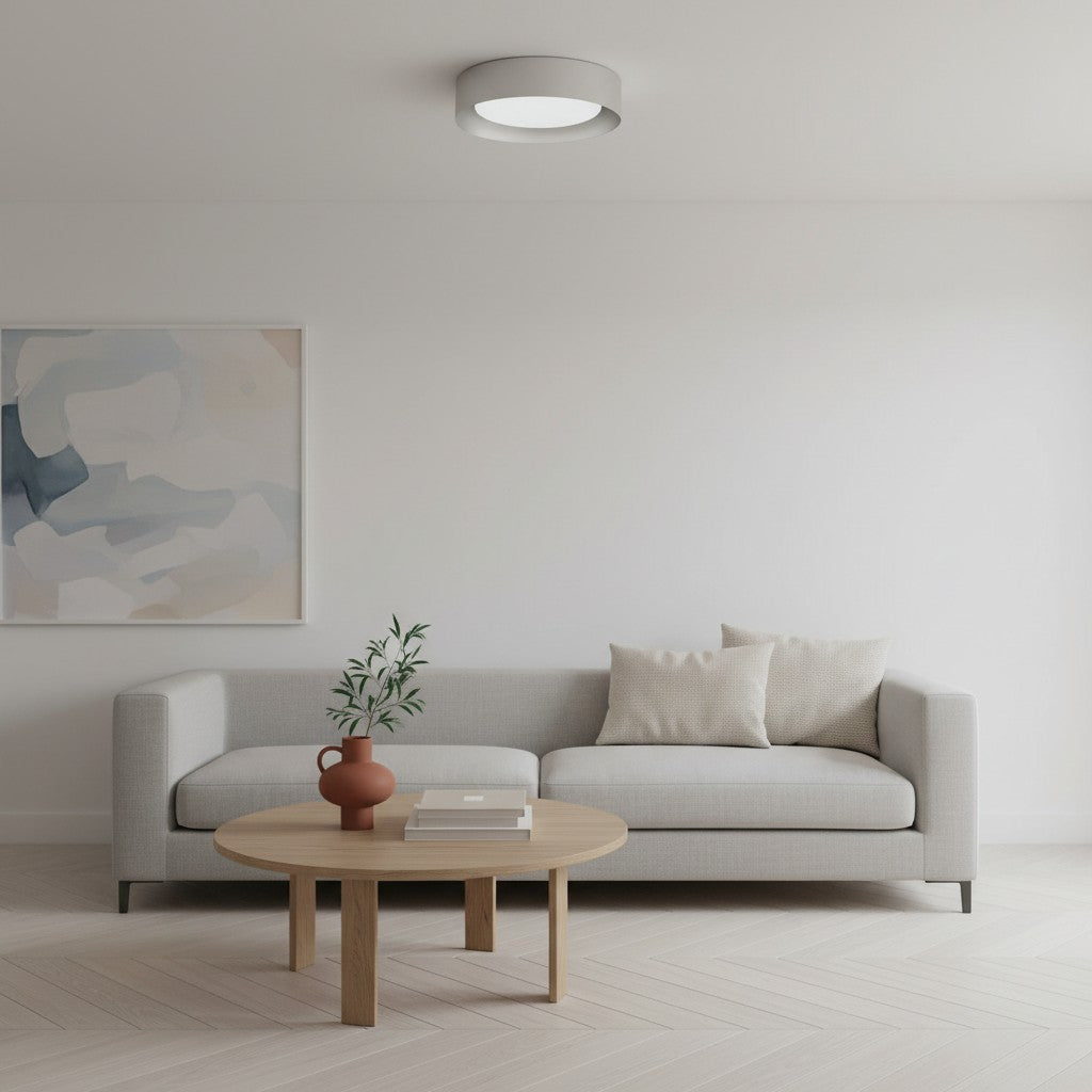 Velcora Contemporary Metal Flush Mount Ceiling Light – Elegant Drum Ceiling Fixture for Bedroom | Esilora