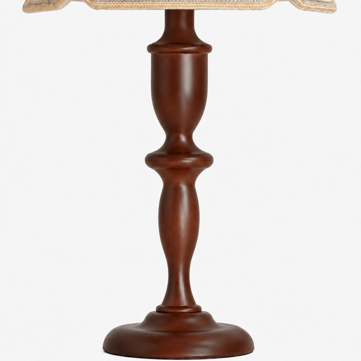 Vintage Fabric Table Lamp with Scalloped Shade | Esilora