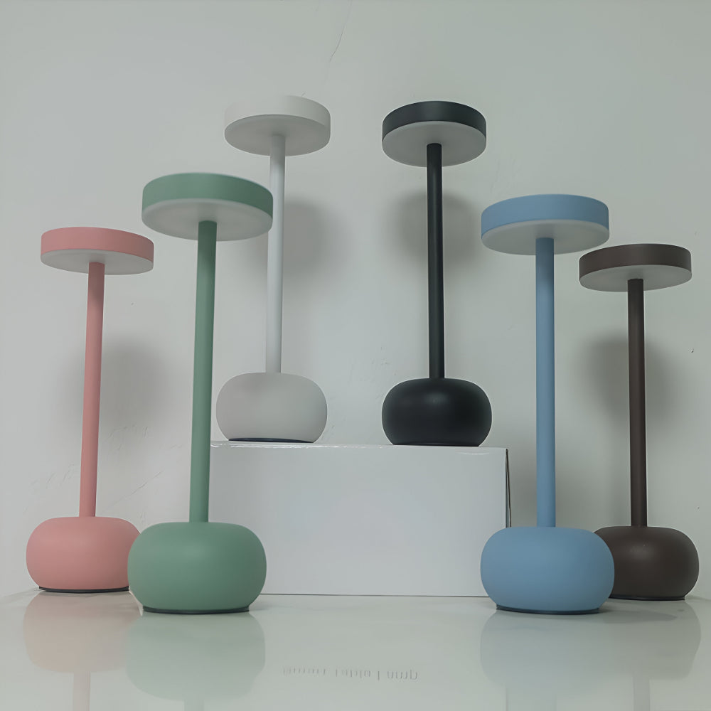 Modern Metal Table Lamp — LED Dimmable, USB Rechargeable, Touch Control