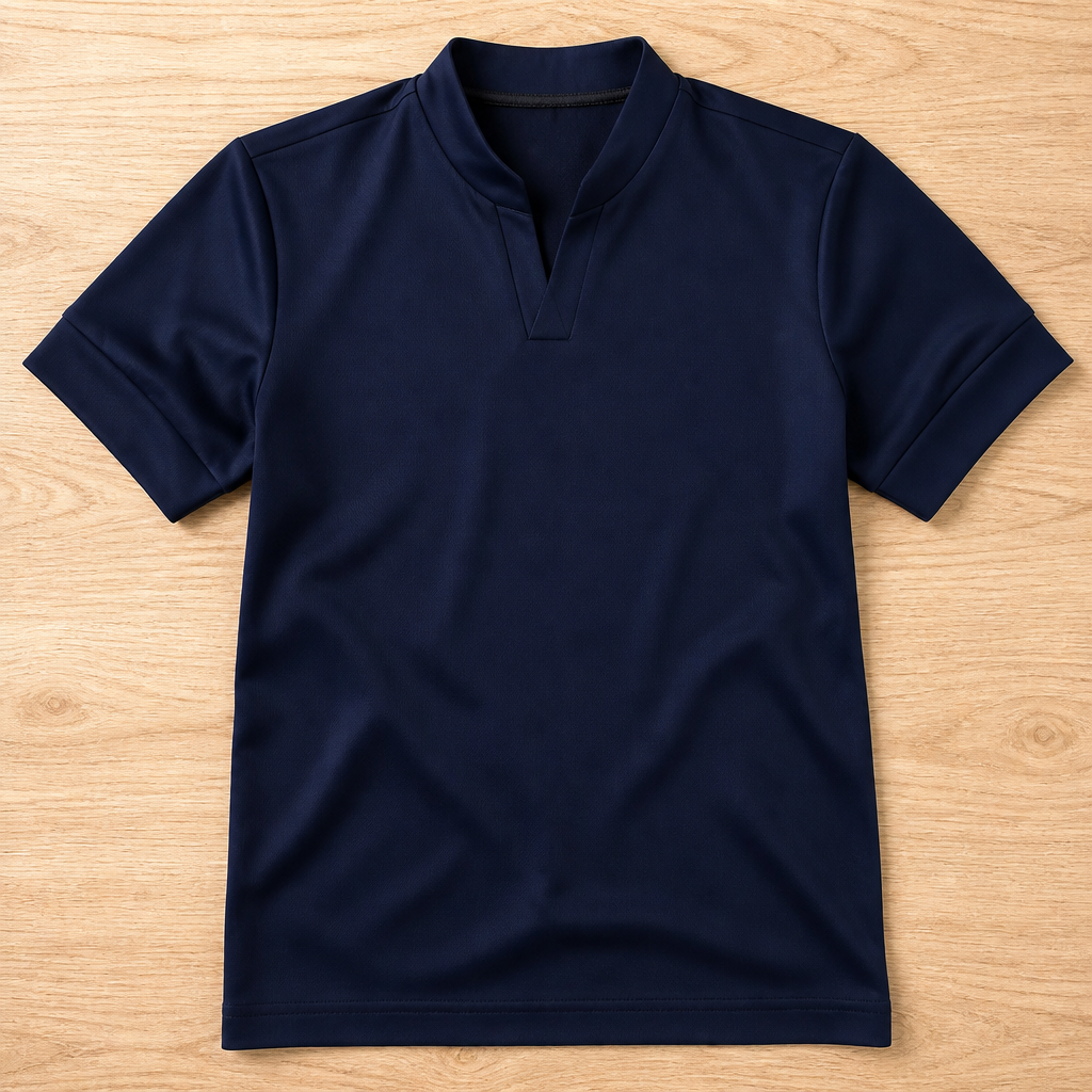 StratoFlex – ノッチ付きスタンドカラーのスリムフィット・パフォーマンスTシャツ - Esilora