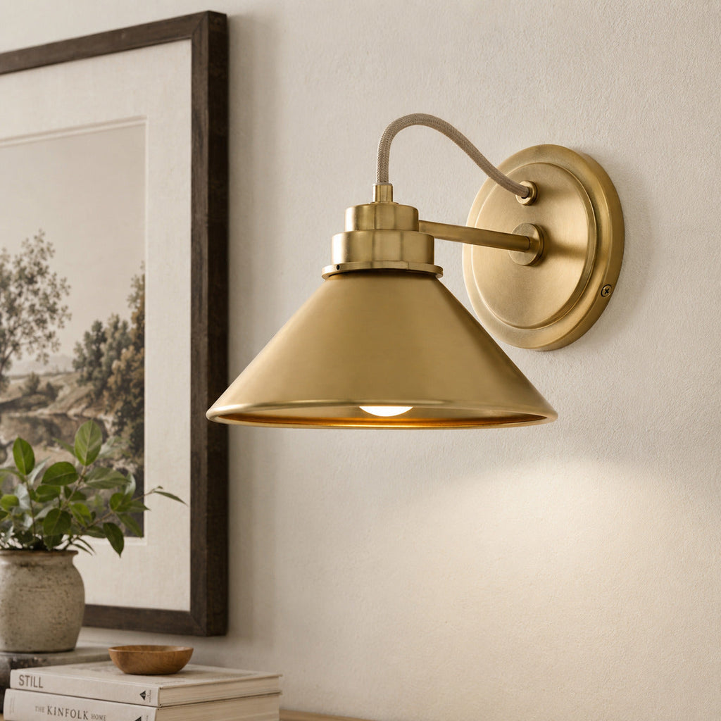 Aurenza Curved Arm Globe Wall Sconce – Modern Industrial Wall Lamp for Bathroom, Bedroom, and Hallway | Esilora