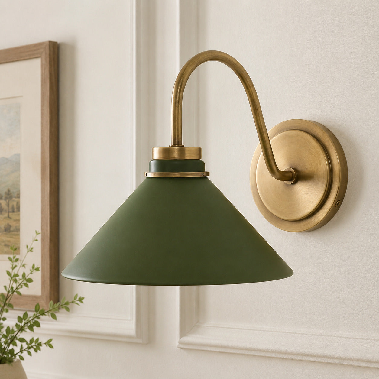 Aurenza Curved Arm Globe Wall Sconce – Modern Industrial Wall Lamp for Bathroom, Bedroom, and Hallway | Esilora