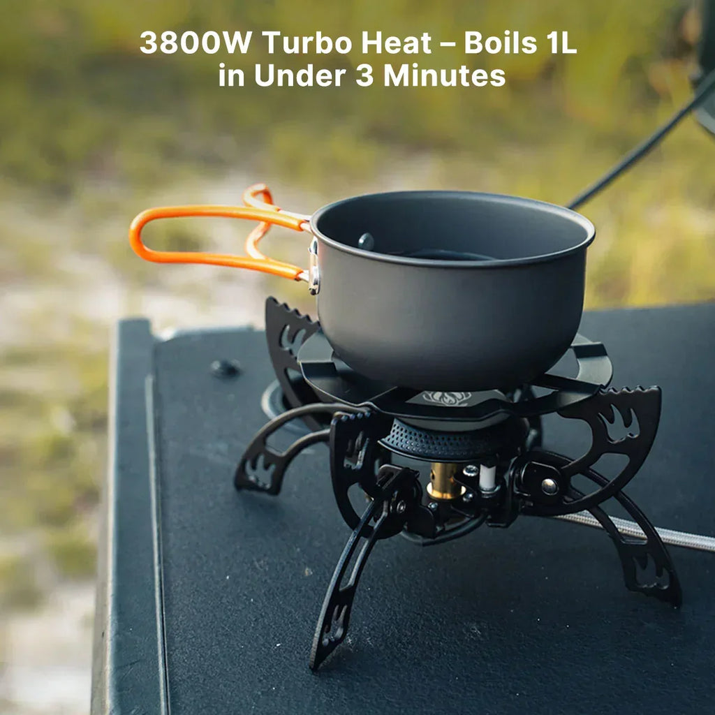 Portable Camping Burner 3800W - Compact Outdoor Stove - Esilora