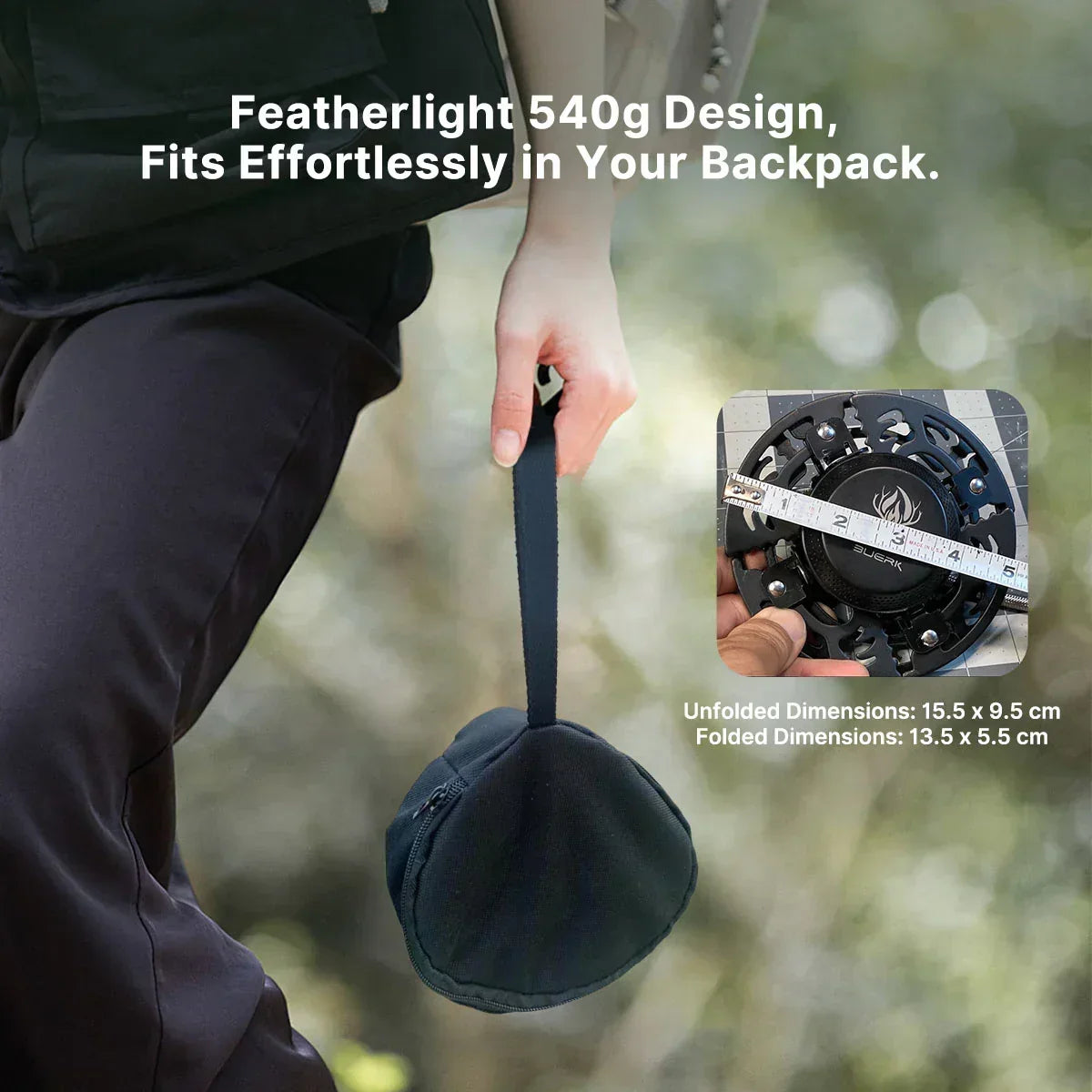 Portable Camping Burner 3800W - Compact Outdoor Stove - Esilora