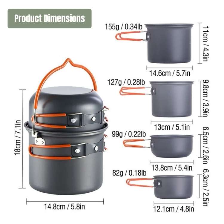 Portable Cooking Gear Set for Outdoor Camping - Esilora