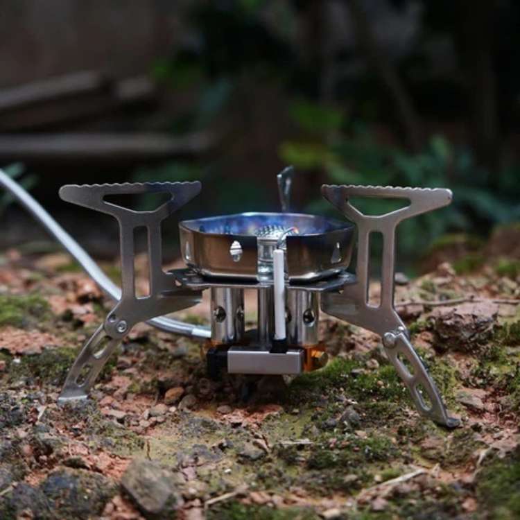 Fornello da campeggio portatile per cucinare all’aperto con gas propano - Esilora