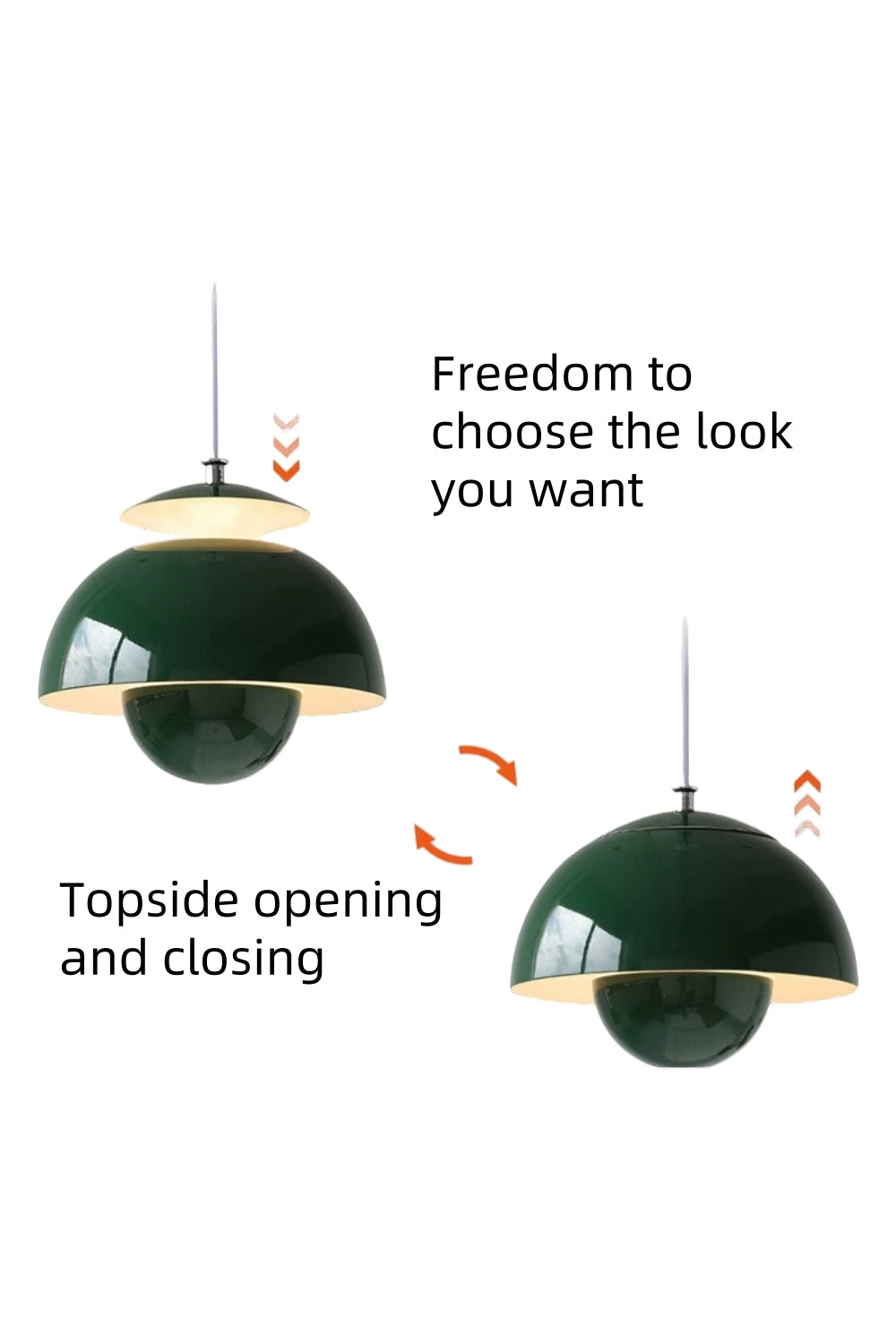 Nordische Metall Macaroon Blütenknospen Schirm LED oben öffnende Pendelleuchte | Esilora