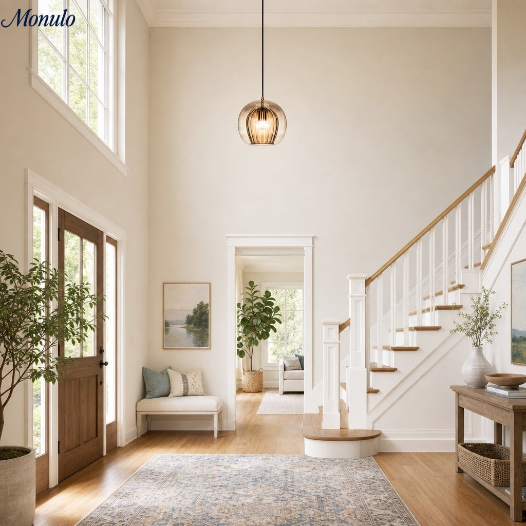 Modern Pleated Glass Pendant Light M39 | Esilora