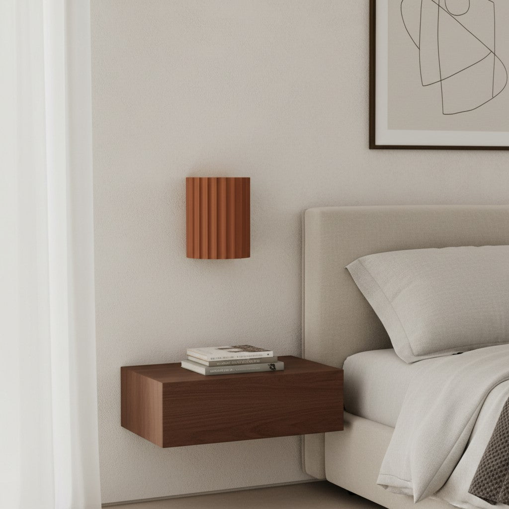 Ribellex Ribbed Wall Lamp - Modern Resin Lamp for Bedroom N59 | Esilora