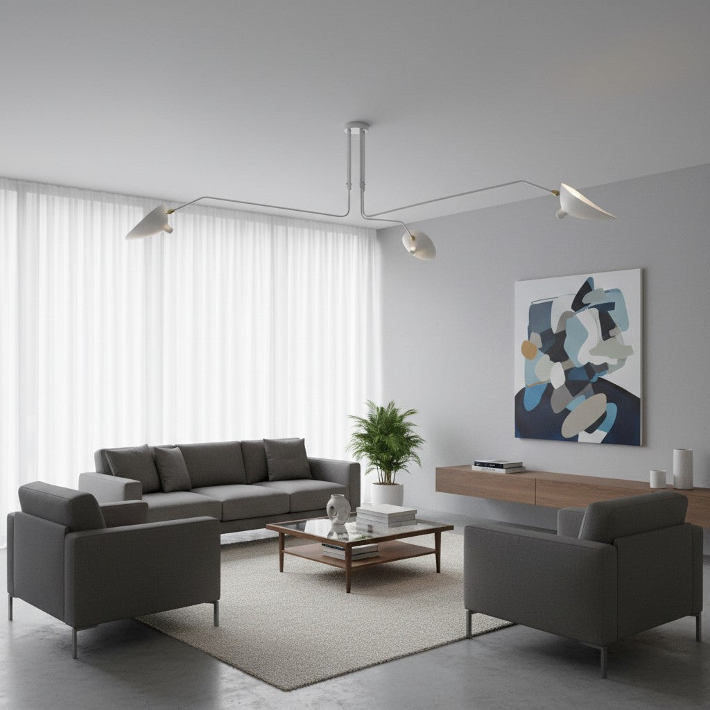 Arclume Arc Ceiling Lamp – Sculptural Design with Adjustable Arms for Modern Spaces N43 | Esilora