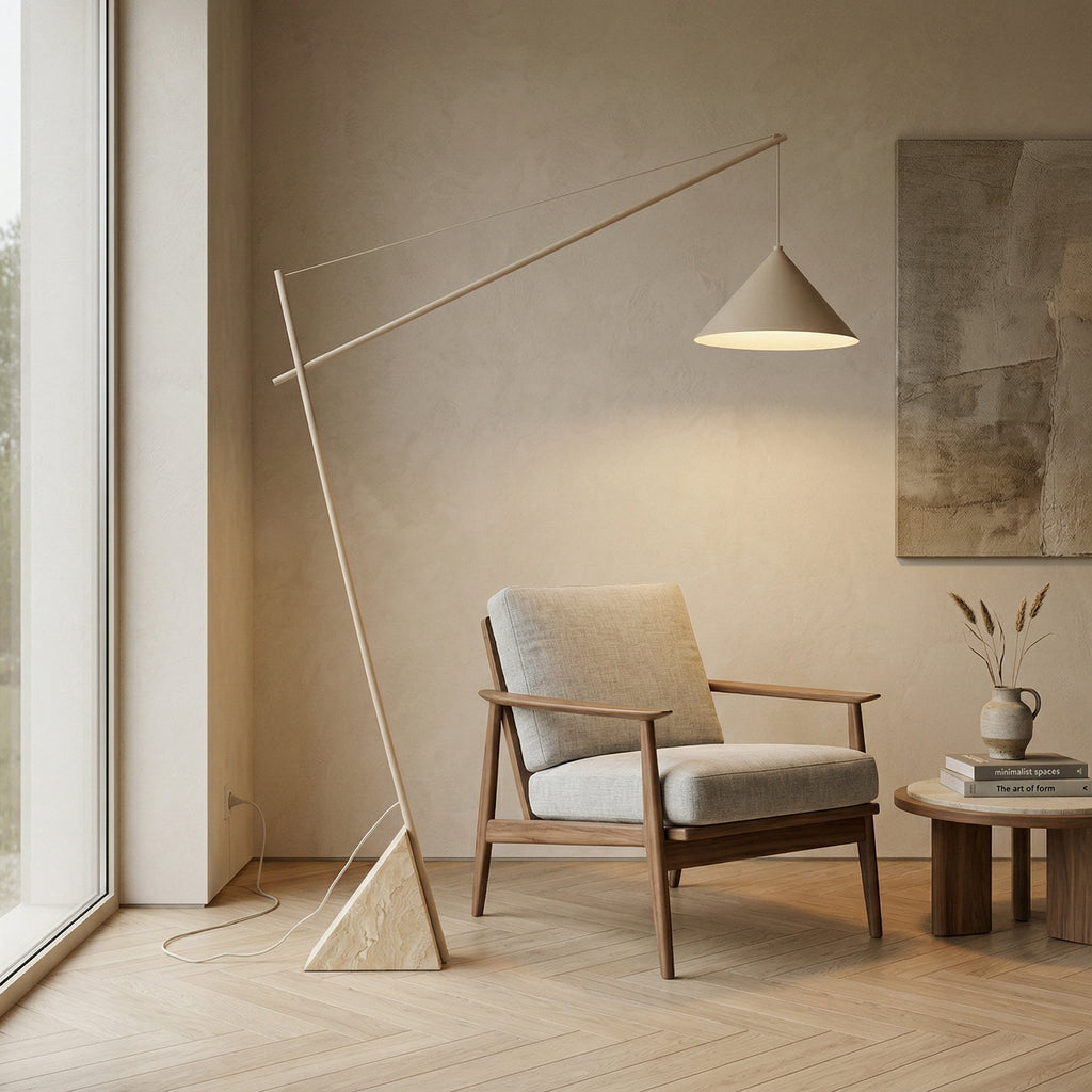 Grande Travertine Floor Lamp | Esilora