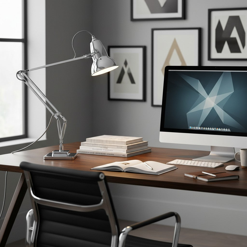 Modryx Adjustable Desk Lamp - Vintage Industrial Metal for Office and Bedroom | Esilora