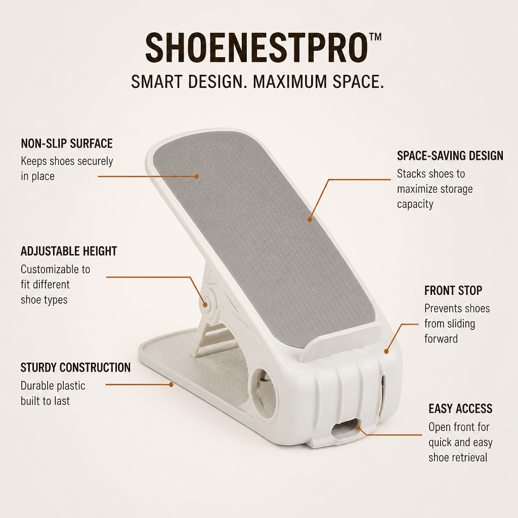 ShoeNestPro — Instantly Free Your Space and Showcase Your Shoes in Perfect Shape - Esilora