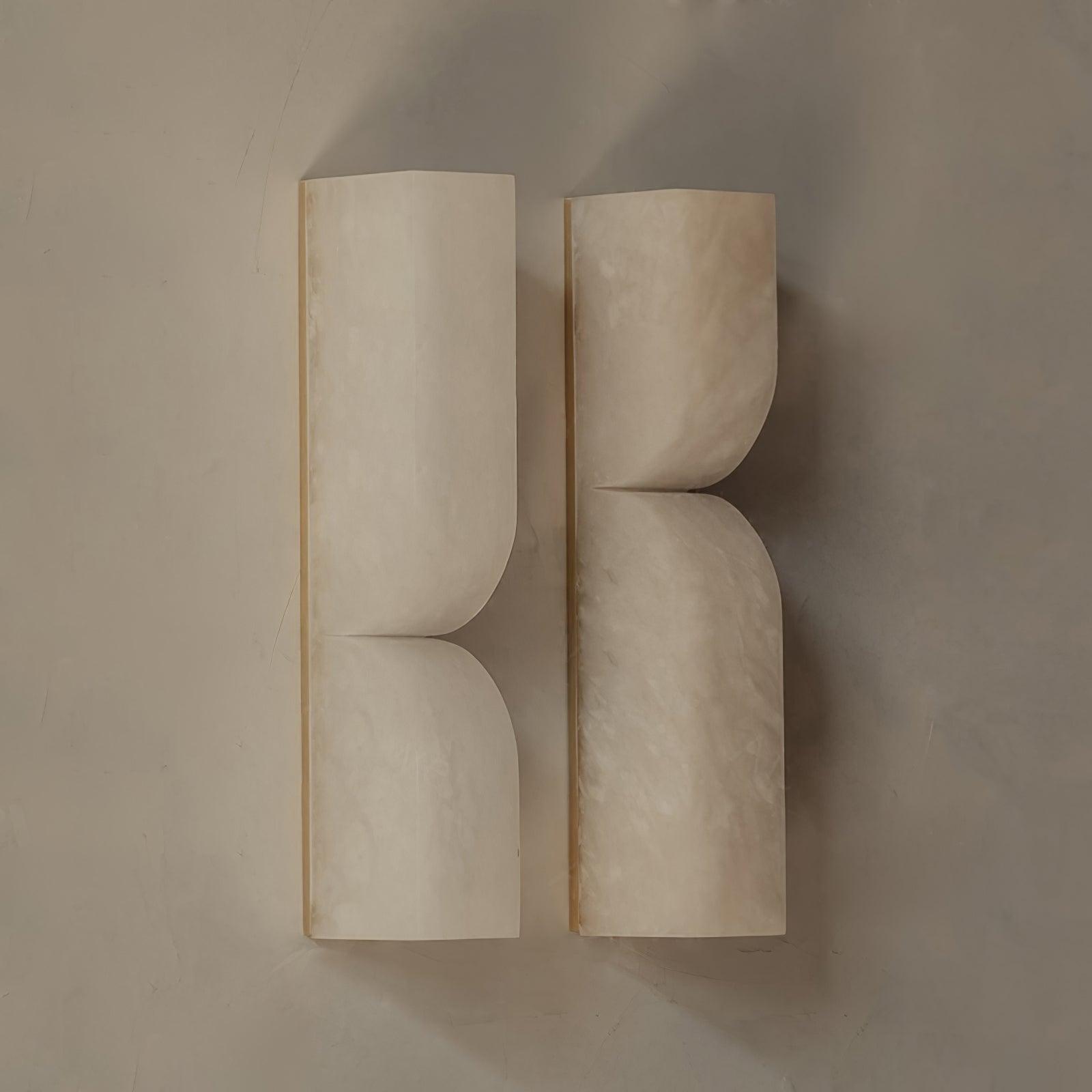 Moderne rechteckige Alabaster-Wandleuchte – Minimalistische Leuchte für Schlafzimmer Flur Wohnzimmer | Esilora