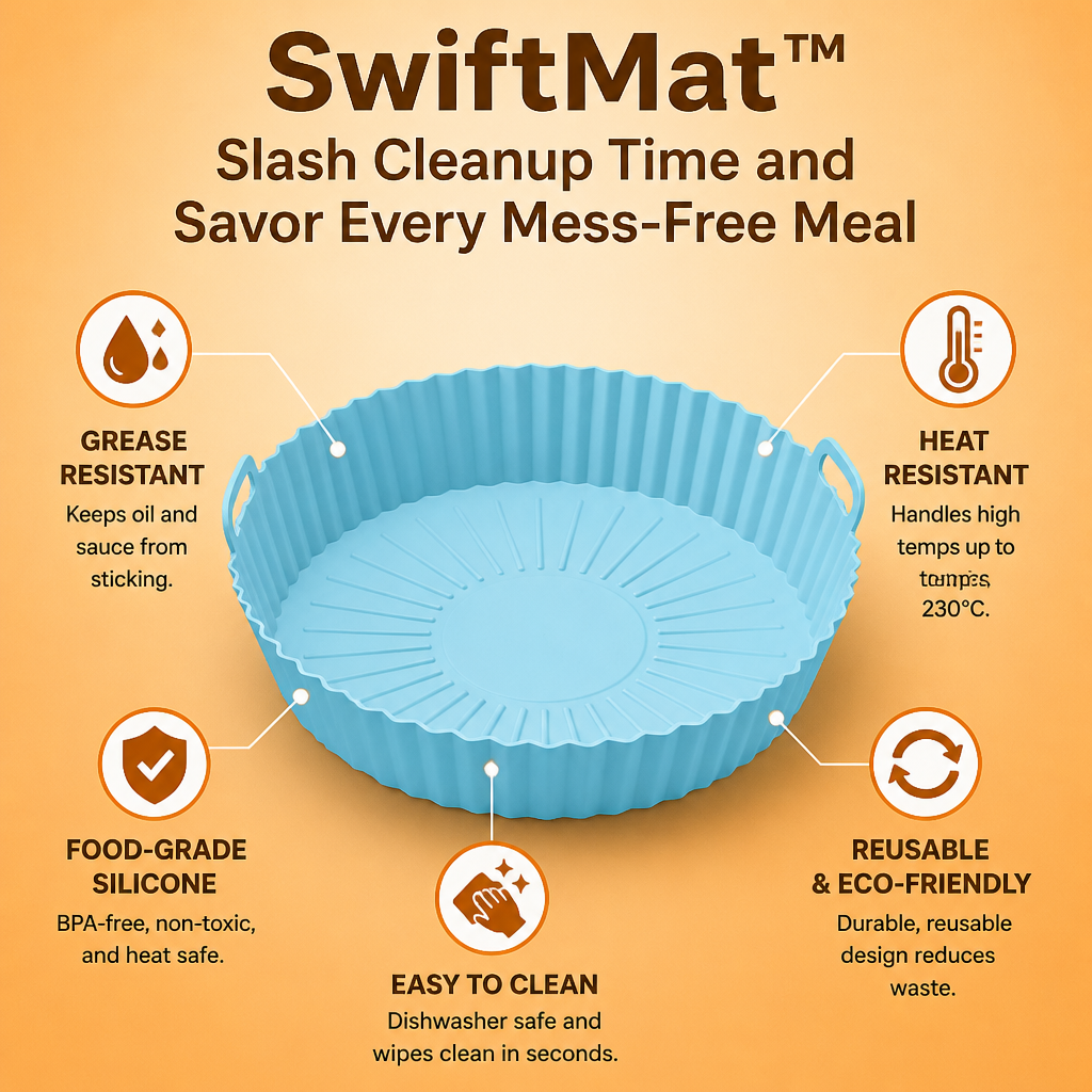 SwiftMat — Slash Cleanup Time and Savor Every Mess-Free Meal - Esilora