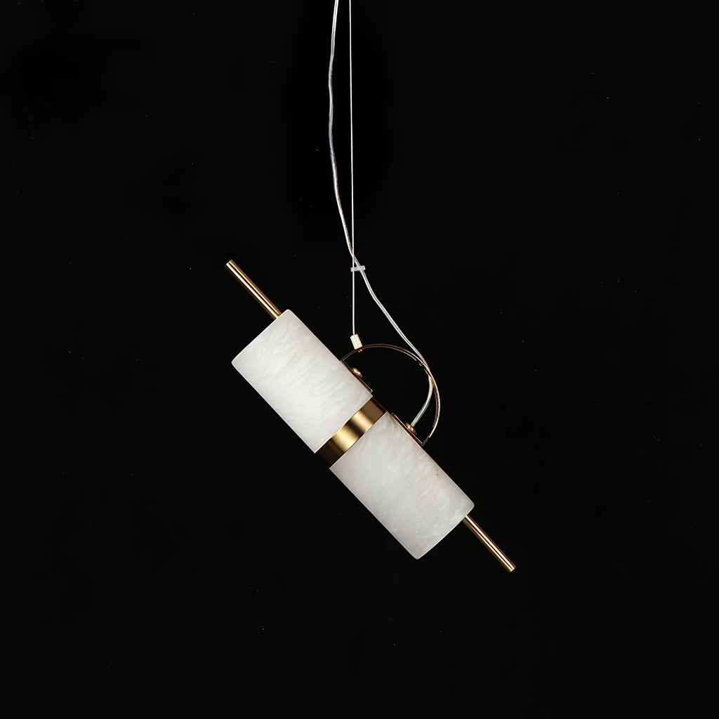 Mini Zylindrische Alabaster Pendelleuchte | Esilora